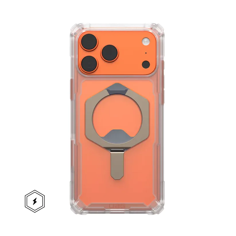 iPhone 17 Series Uag Plasma XTE Stand MagSafe ,Rugged Protective Case Clear/Titanium