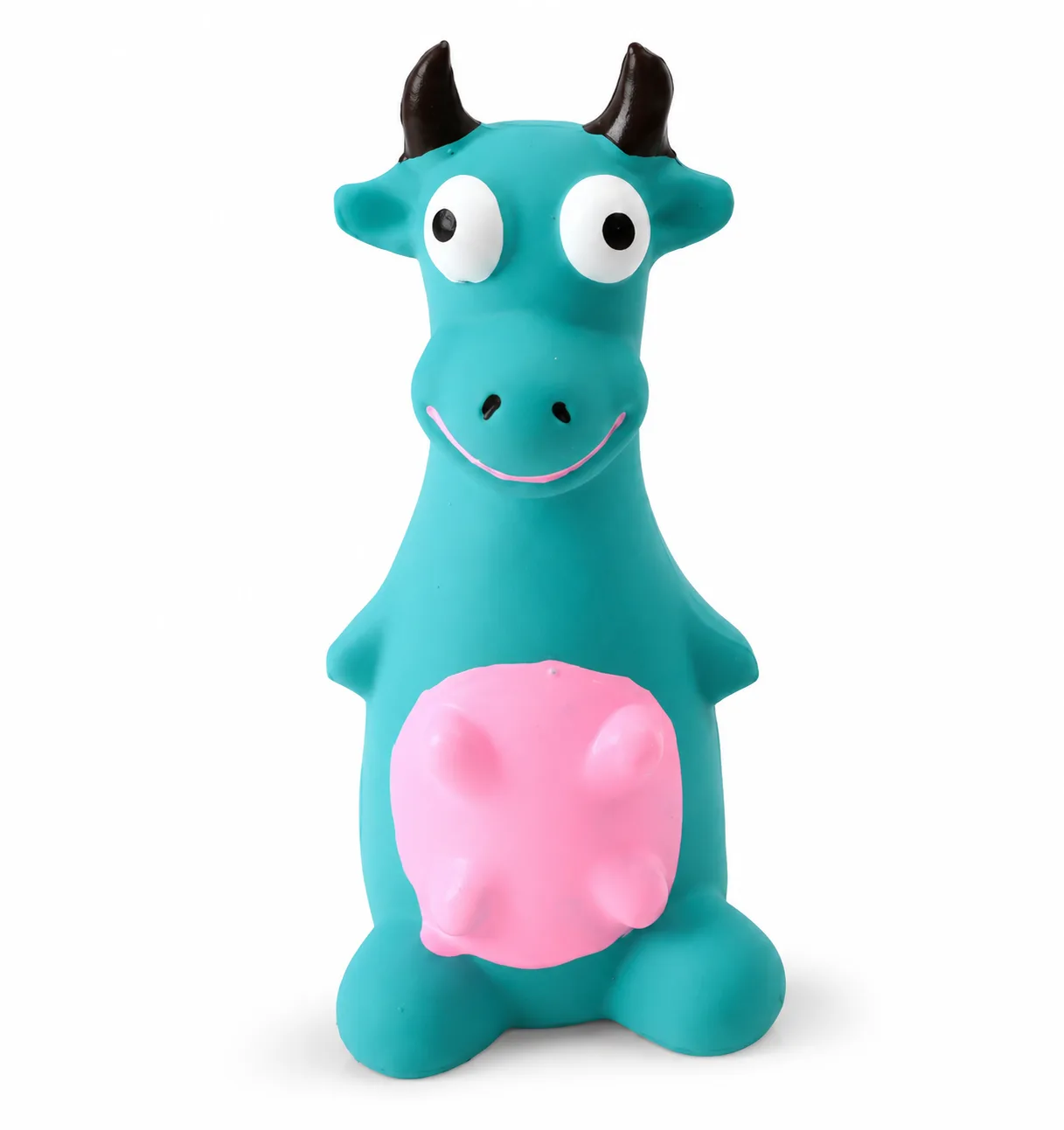 Interactive Latex Squeaky Bull Puppy Toy