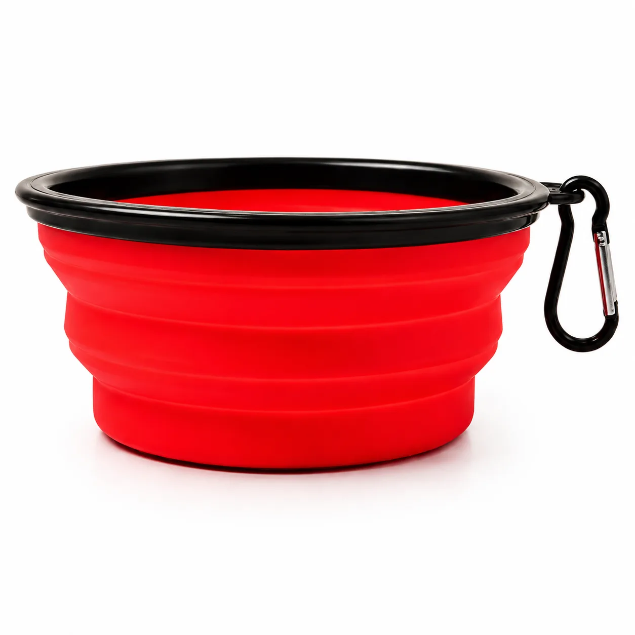 Collapsible Silicone Travel Pet Bowl (1000ml) Red